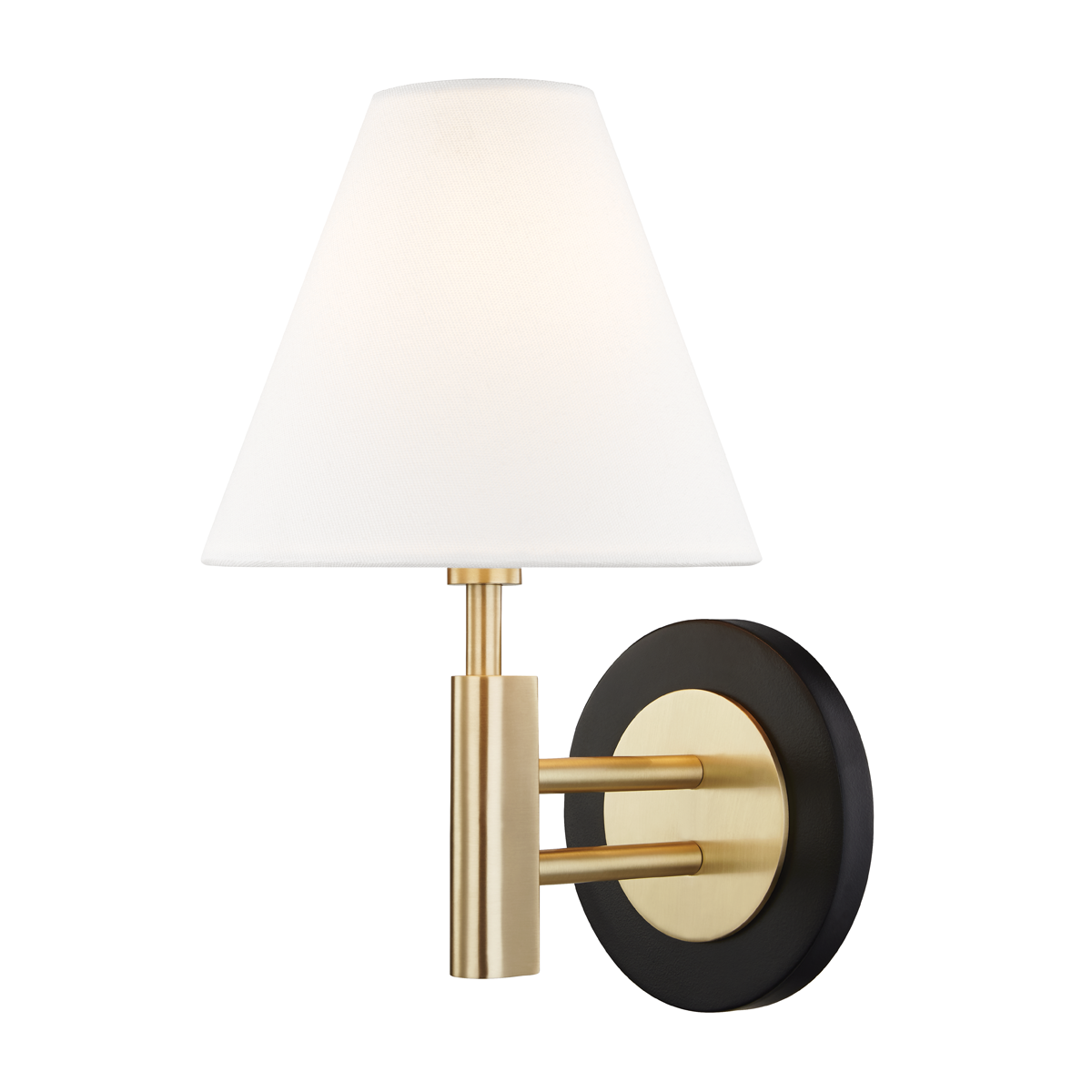 Mitzi 1 Light Wall Sconce in Aged Brass/Black H264101-AGB/BK