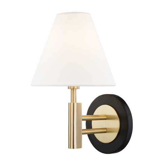 Mitzi 1 Light Wall Sconce in Aged Brass/Black H264101-AGB/BK