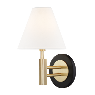 Mitzi 1 Light Wall Sconce in Aged Brass/Black H264101-AGB/BK