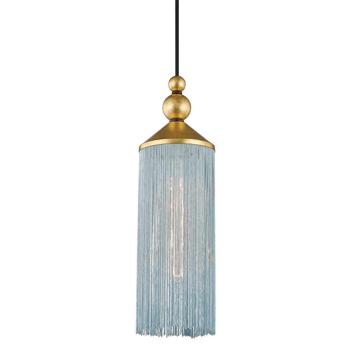 Mitzi 1 Light Pendant in Gold Leaf/Blue H300701-GL/BL