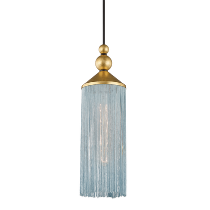 Mitzi 1 Light Pendant in Gold Leaf/Blue H300701-GL/BL