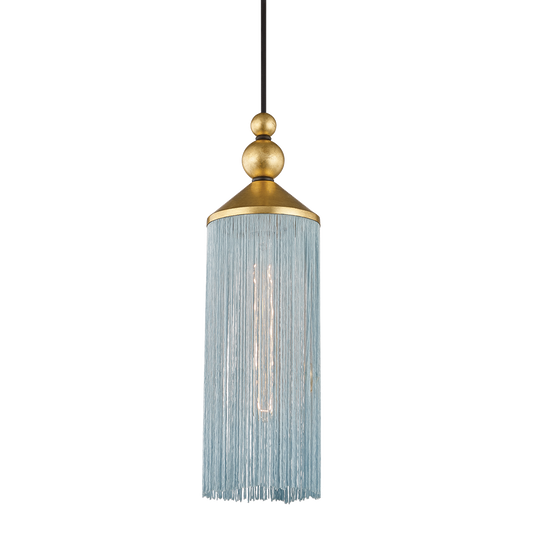 Mitzi 1 Light Pendant in Gold Leaf/Blue H300701-GL/BL