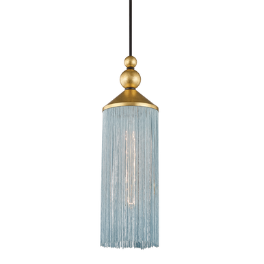 Mitzi 1 Light Pendant in Gold Leaf/Blue H300701-GL/BL