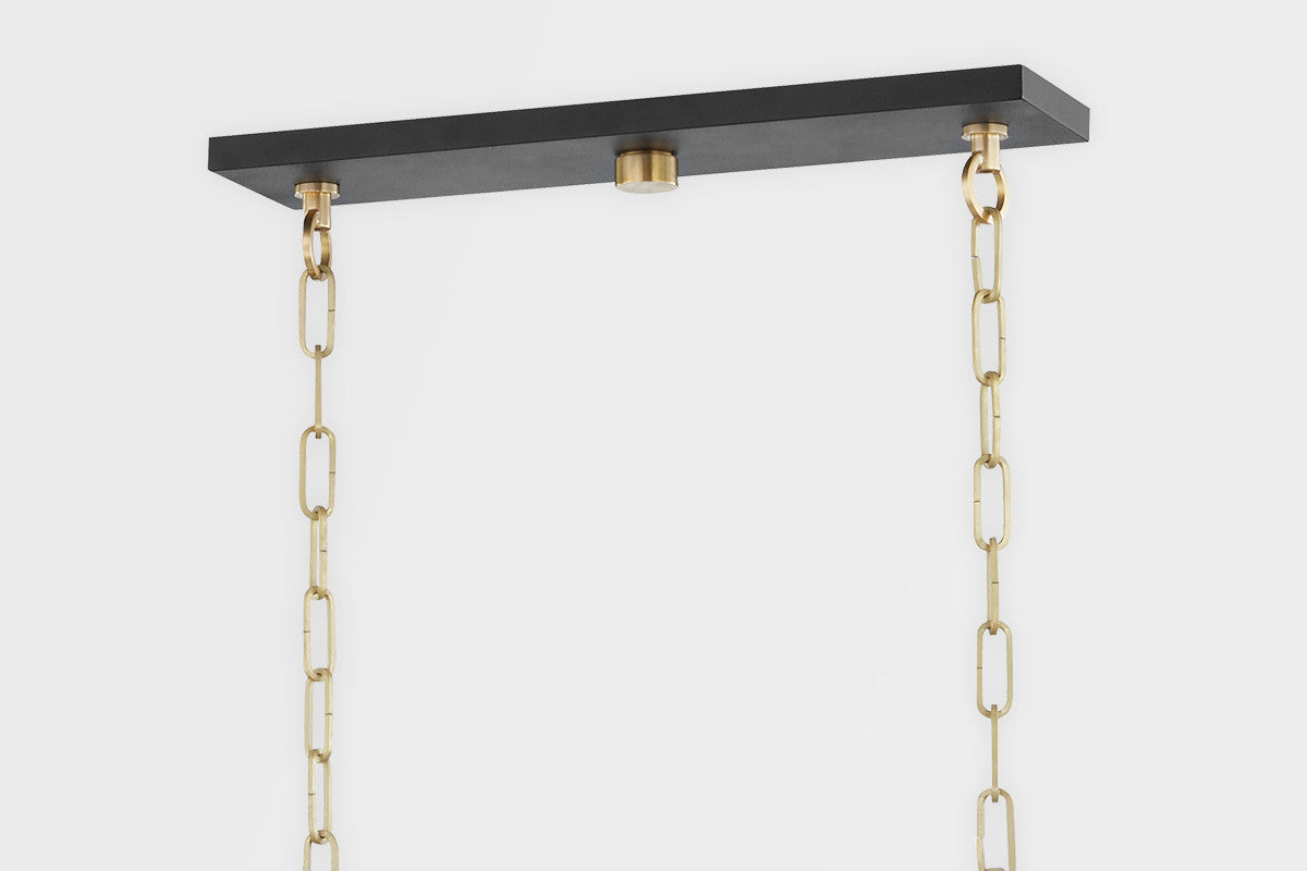 Hudson Valley Lighting Bedford Hills Linear in Aged Brass/black 9055-AGB/BK