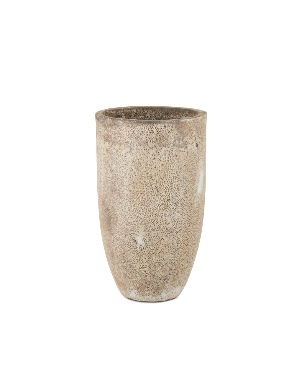 Currey & Co Elias Beige Medium Planter in Reactive Cream 2200-0034