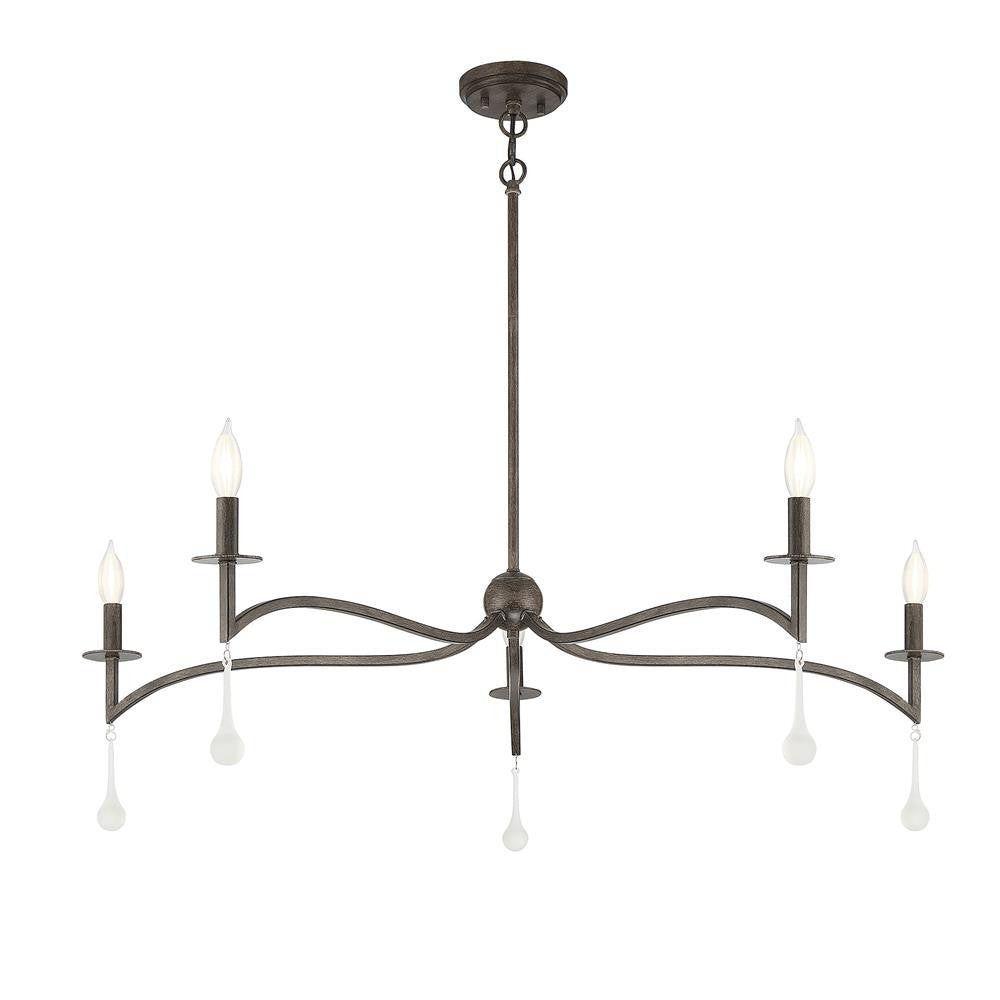 Savoy House Laramie 5-Light Chandelier in Chelsea Walnut 1-1099-5-183