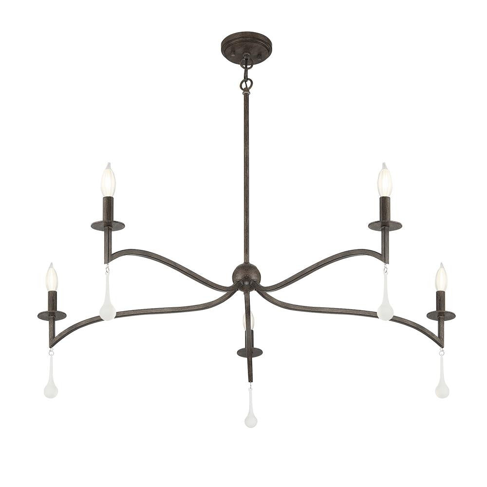 Savoy House Laramie 5-Light Chandelier in Chelsea Walnut 1-1099-5-183