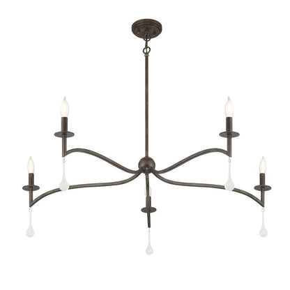 Savoy House Laramie 5-Light Chandelier in Chelsea Walnut 1-1099-5-183