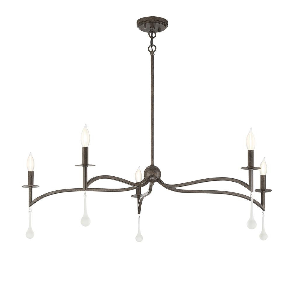 Savoy House Laramie 5-Light Chandelier in Chelsea Walnut 1-1099-5-183