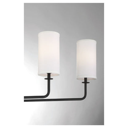 Savoy House Powell 6-Light Linear Chandelier in Matte Black 1-1756-6-89