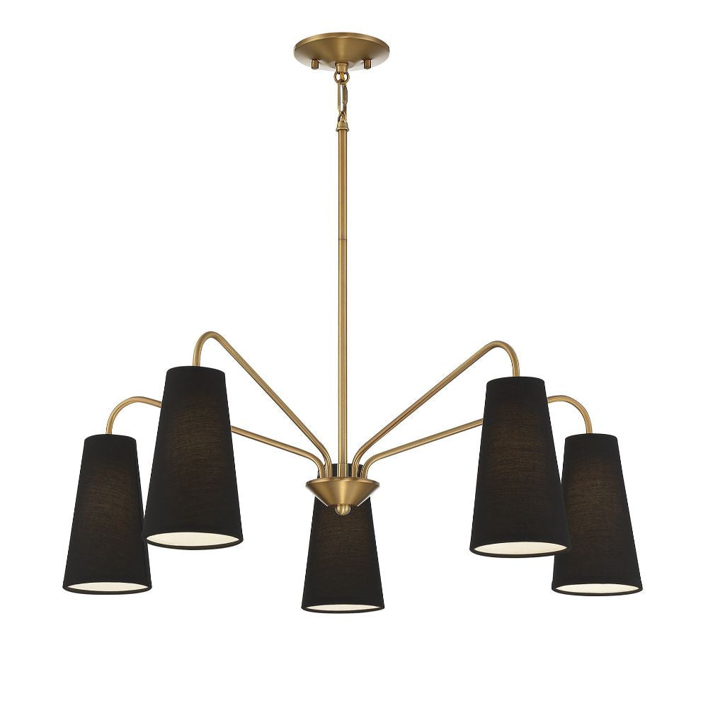 Savoy House Edgewood 5-Light Chandelier in Warm Brass 1-1786-5-322