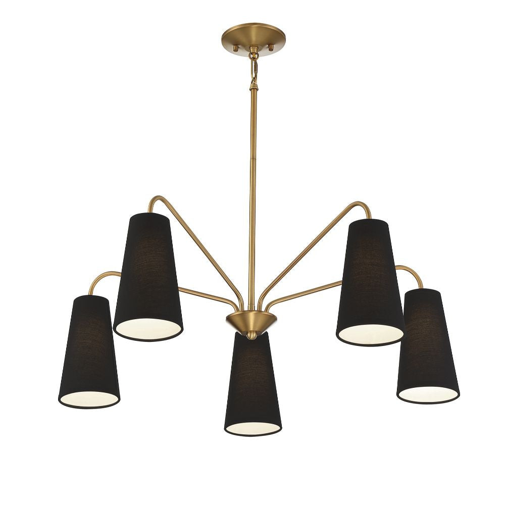 Savoy House Edgewood 5-Light Chandelier in Warm Brass 1-1786-5-322