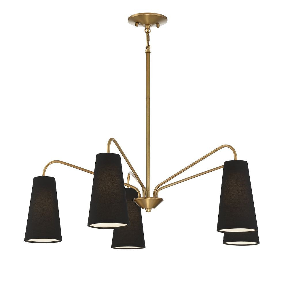 Savoy House Edgewood 5-Light Chandelier in Warm Brass 1-1786-5-322