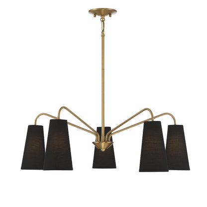 Savoy House Edgewood 5-Light Chandelier in Warm Brass 1-1786-5-322