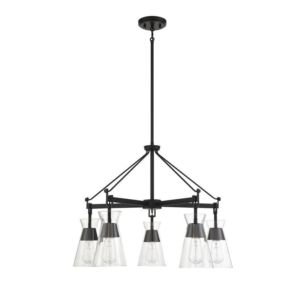 Savoy House Lakewood 5-Light Chandelier in Matte Black 1-1832-5-89