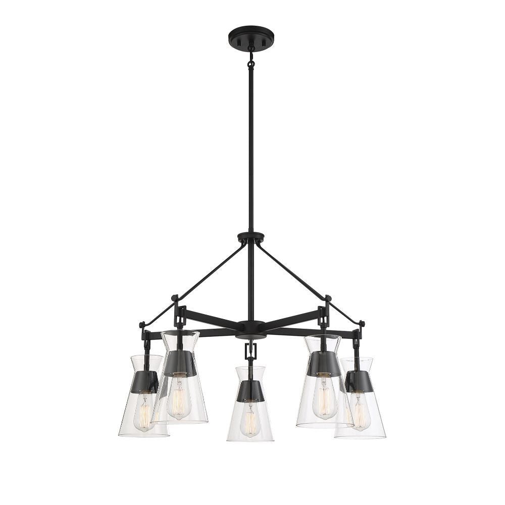 Savoy House Lakewood 5-Light Chandelier in Matte Black 1-1832-5-89