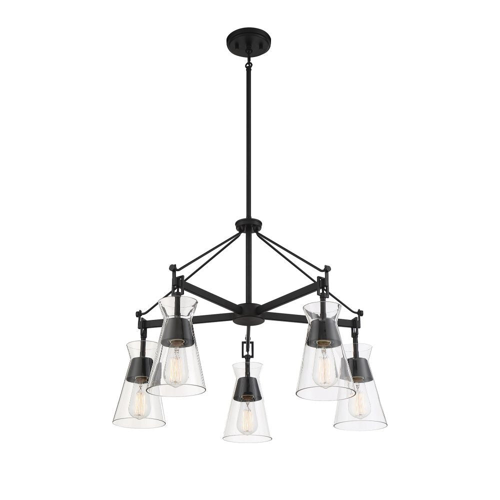 Savoy House Lakewood 5-Light Chandelier in Matte Black 1-1832-5-89