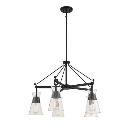 Savoy House Lakewood 5-Light Chandelier in Matte Black 1-1832-5-89