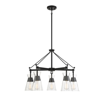 Savoy House Lakewood 5-Light Chandelier in Matte Black 1-1832-5-89