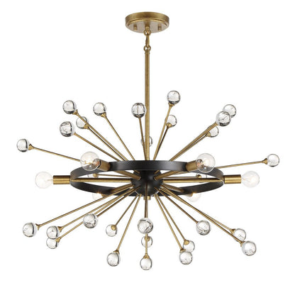 Savoy House Ariel 6-Light Chandelier in Como Black with Gold Accents 1-1857-6-62