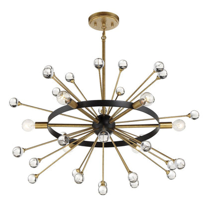 Savoy House Ariel 6-Light Chandelier in Como Black with Gold Accents 1-1857-6-62