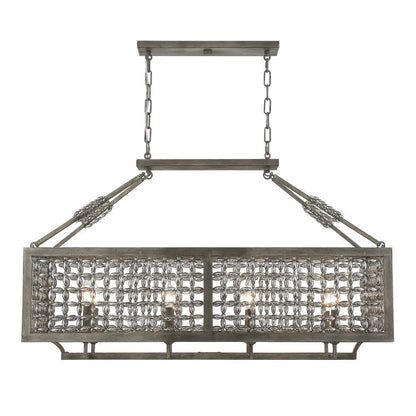 Savoy House Tyanna 8-Light Linear Chandelier in Aspen 1-1883-8-178