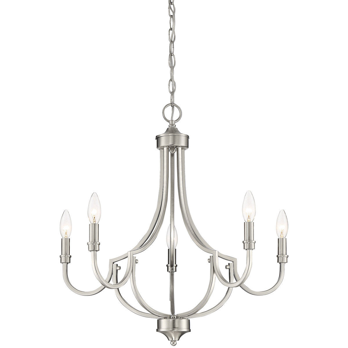 Savoy House Auburn 5-Light Chandelier in Satin Nickel 1-2005-5-SN