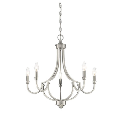 Savoy House Auburn 5-Light Chandelier in Satin Nickel 1-2005-5-SN