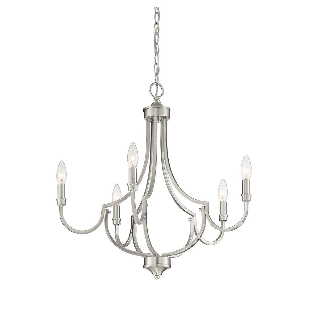 Savoy House Auburn 5-Light Chandelier in Satin Nickel 1-2005-5-SN