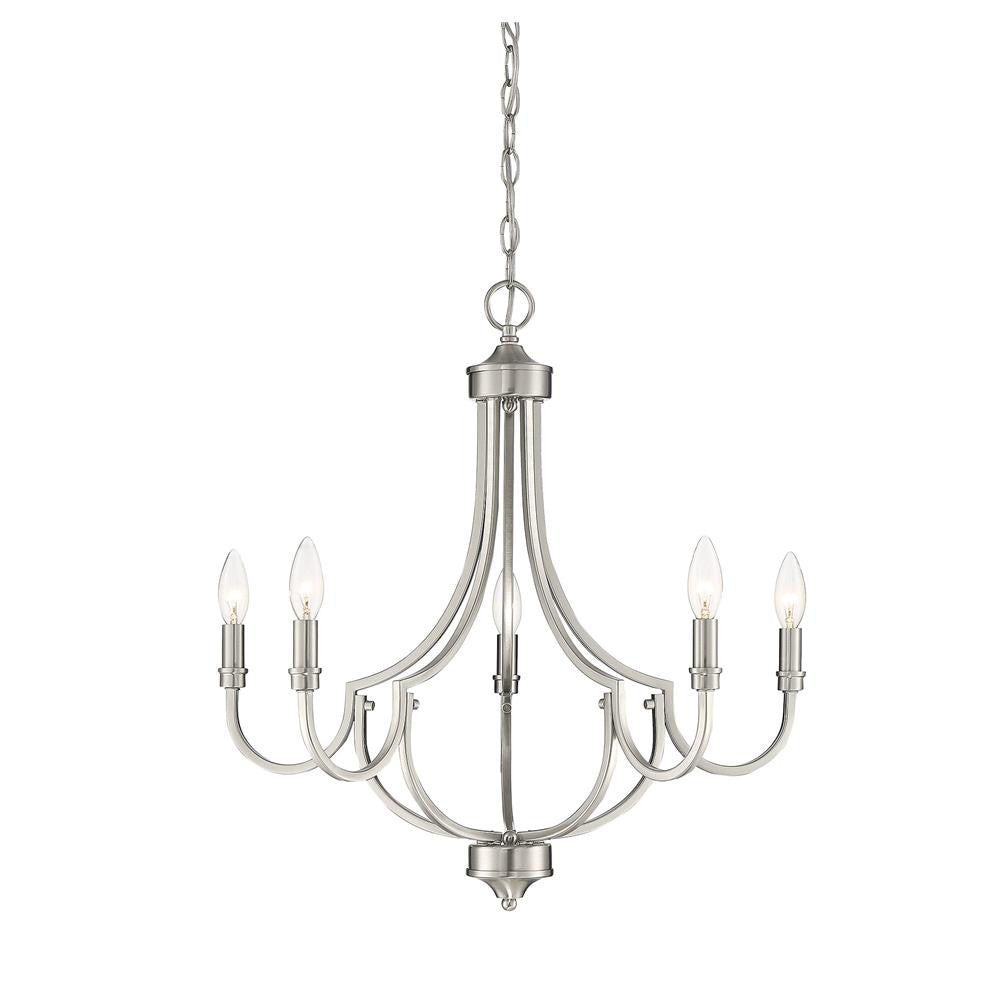 Savoy House Auburn 5-Light Chandelier in Satin Nickel 1-2005-5-SN