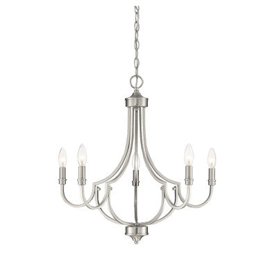 Savoy House Auburn 5-Light Chandelier in Satin Nickel 1-2005-5-SN