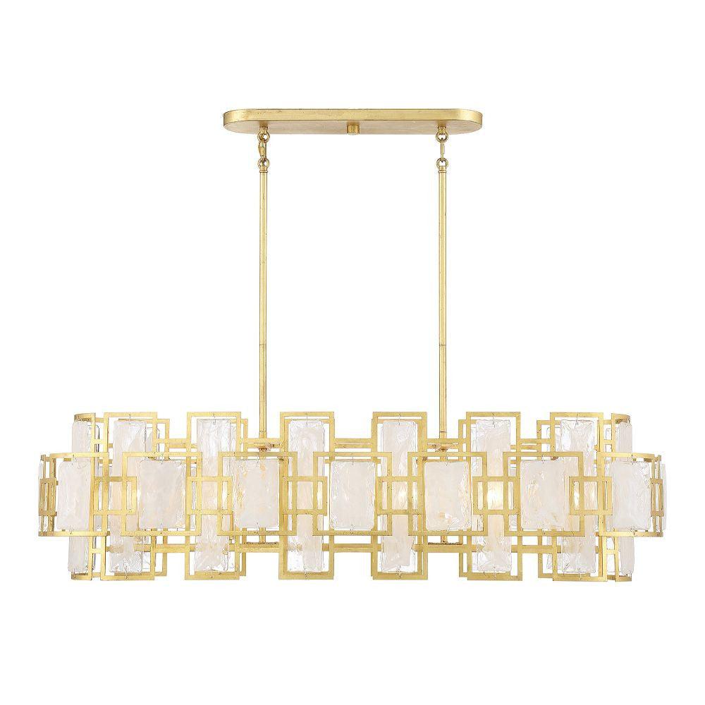 Savoy House Portia 6-Light Linear Chandelier in True Gold 1-2032-6-260