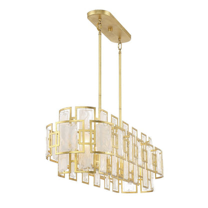 Savoy House Portia 6-Light Linear Chandelier in True Gold 1-2032-6-260