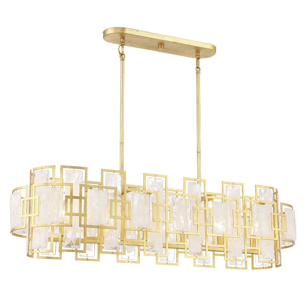 Savoy House Portia 6-Light Linear Chandelier in True Gold 1-2032-6-260