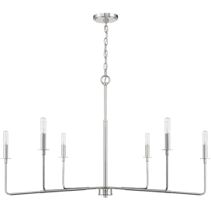 Savoy House Salerno 6-Light Chandelier in 
Polished Nickel 1-2221-6-109