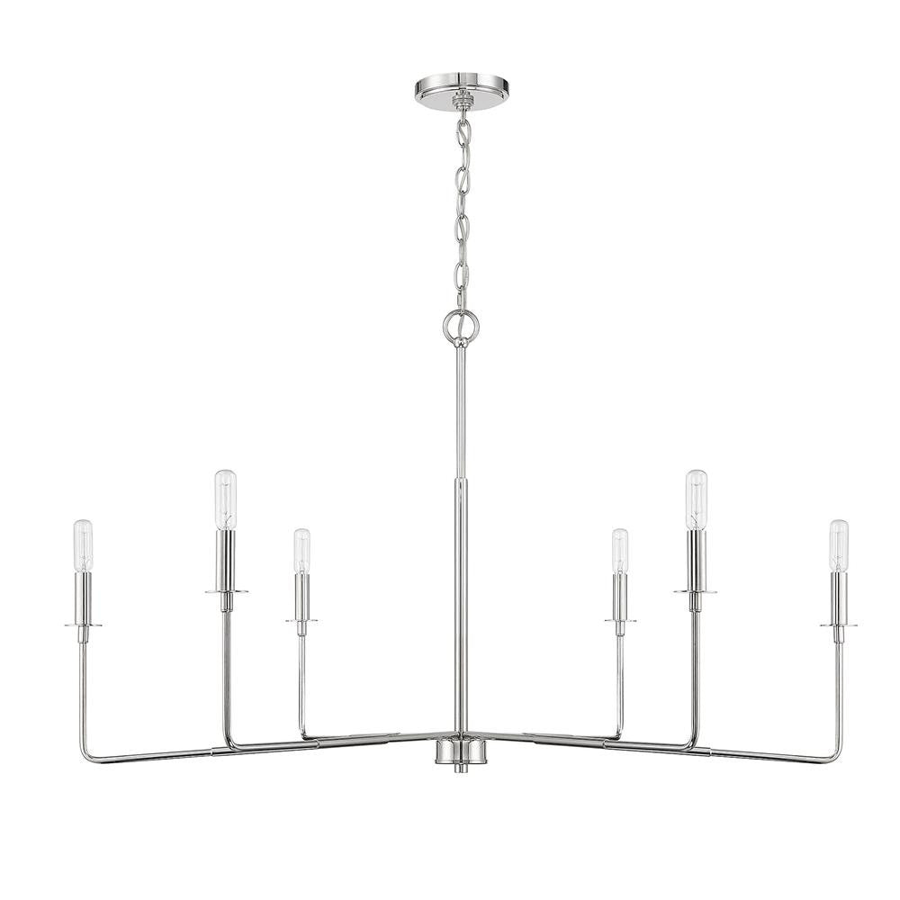 Savoy House Salerno 6-Light Chandelier in 
Polished Nickel 1-2221-6-109