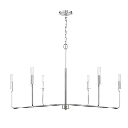 Savoy House Salerno 6-Light Chandelier in 
Polished Nickel 1-2221-6-109