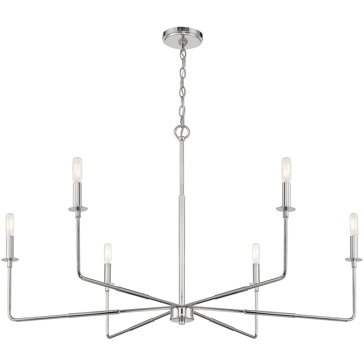 Savoy House Salerno 6-Light Chandelier in 
Polished Nickel 1-2221-6-109