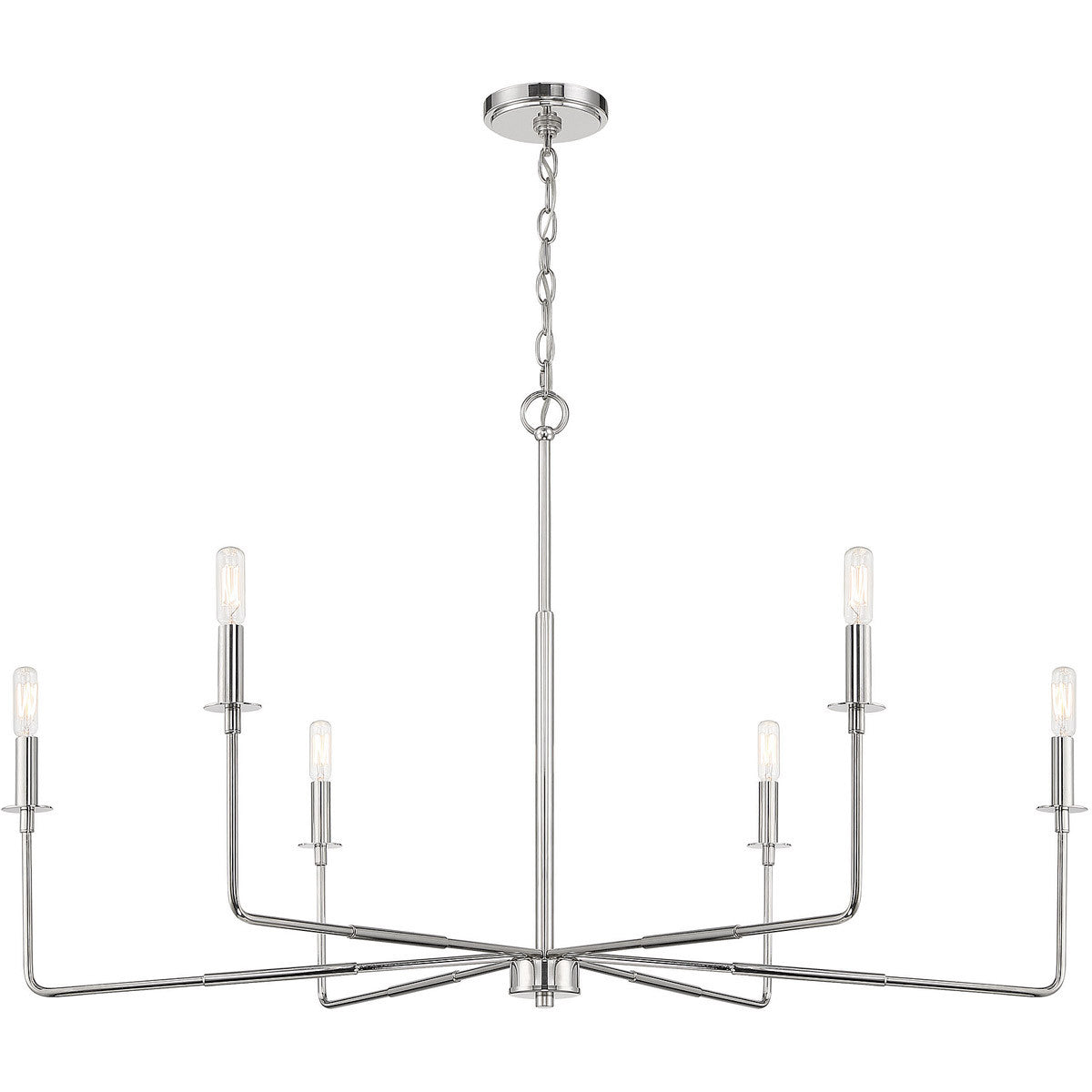 Savoy House Salerno 6-Light Chandelier in 
Polished Nickel 1-2221-6-109