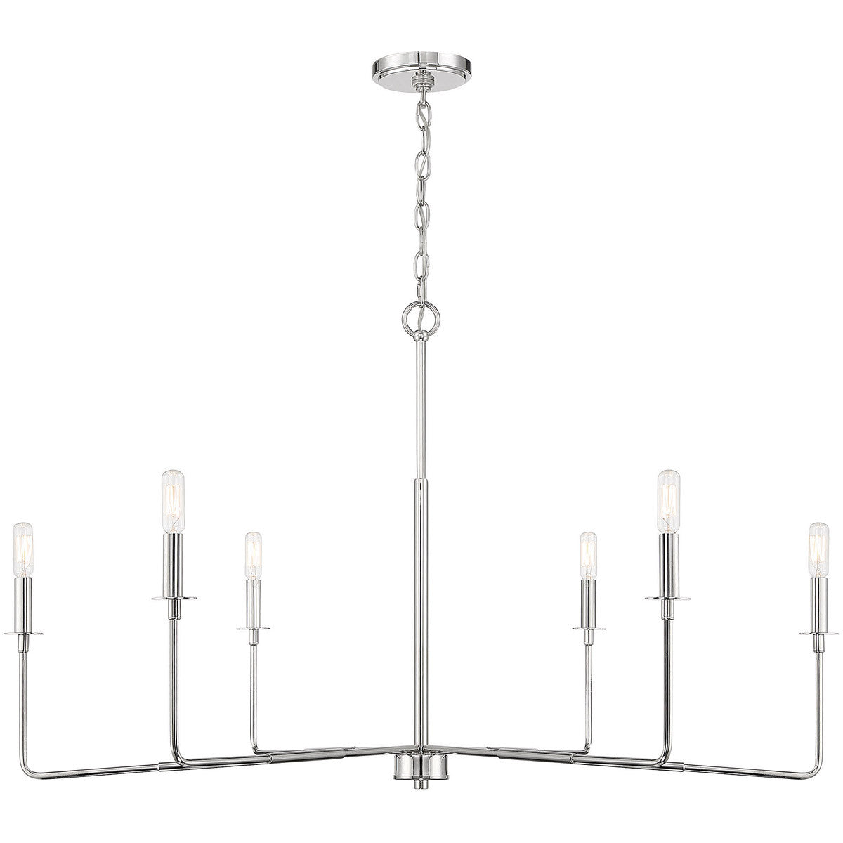 Savoy House Salerno 6 Light  Polished Nickel Chandelier in 
Polished Nickel 1-2221-6-109