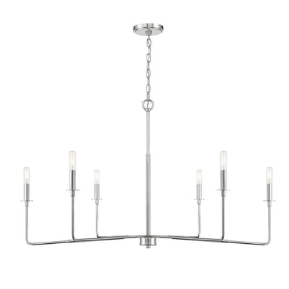 Savoy House Salerno 6-Light Chandelier in 
Polished Nickel 1-2221-6-109