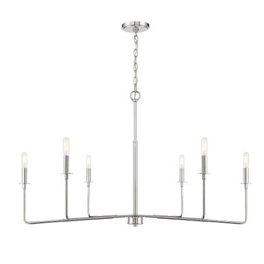 Savoy House Salerno 6-Light Chandelier in 
Polished Nickel 1-2221-6-109