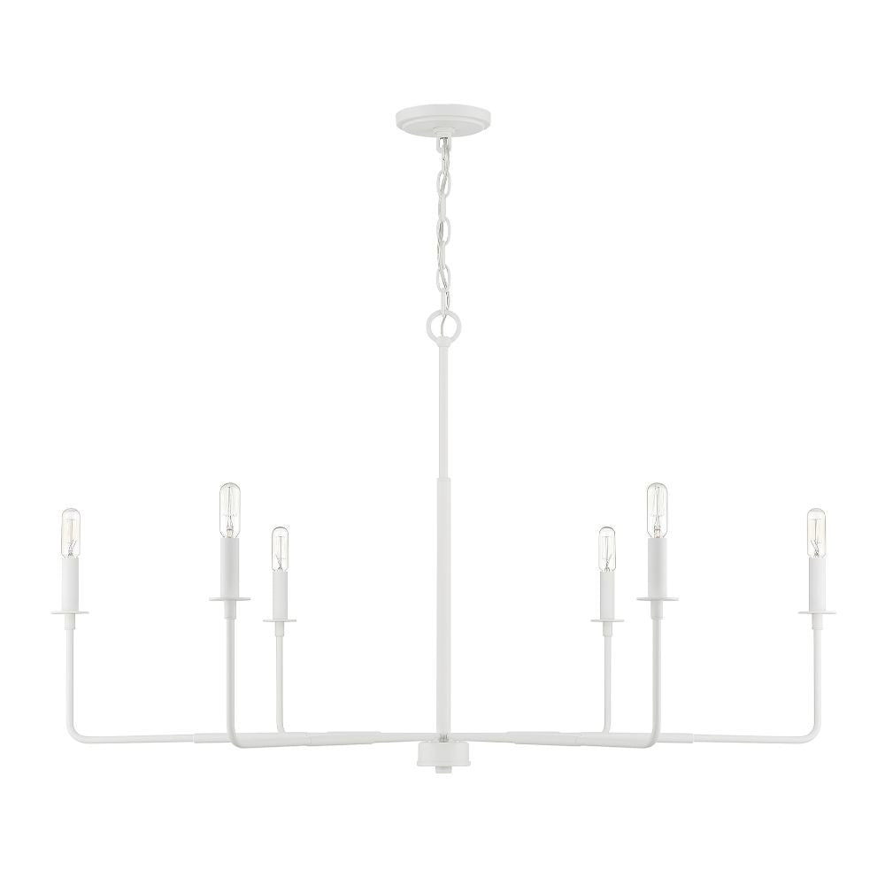 Savoy House Salerno 6-Light Chandelier in White Bisque 1-2221-6-83