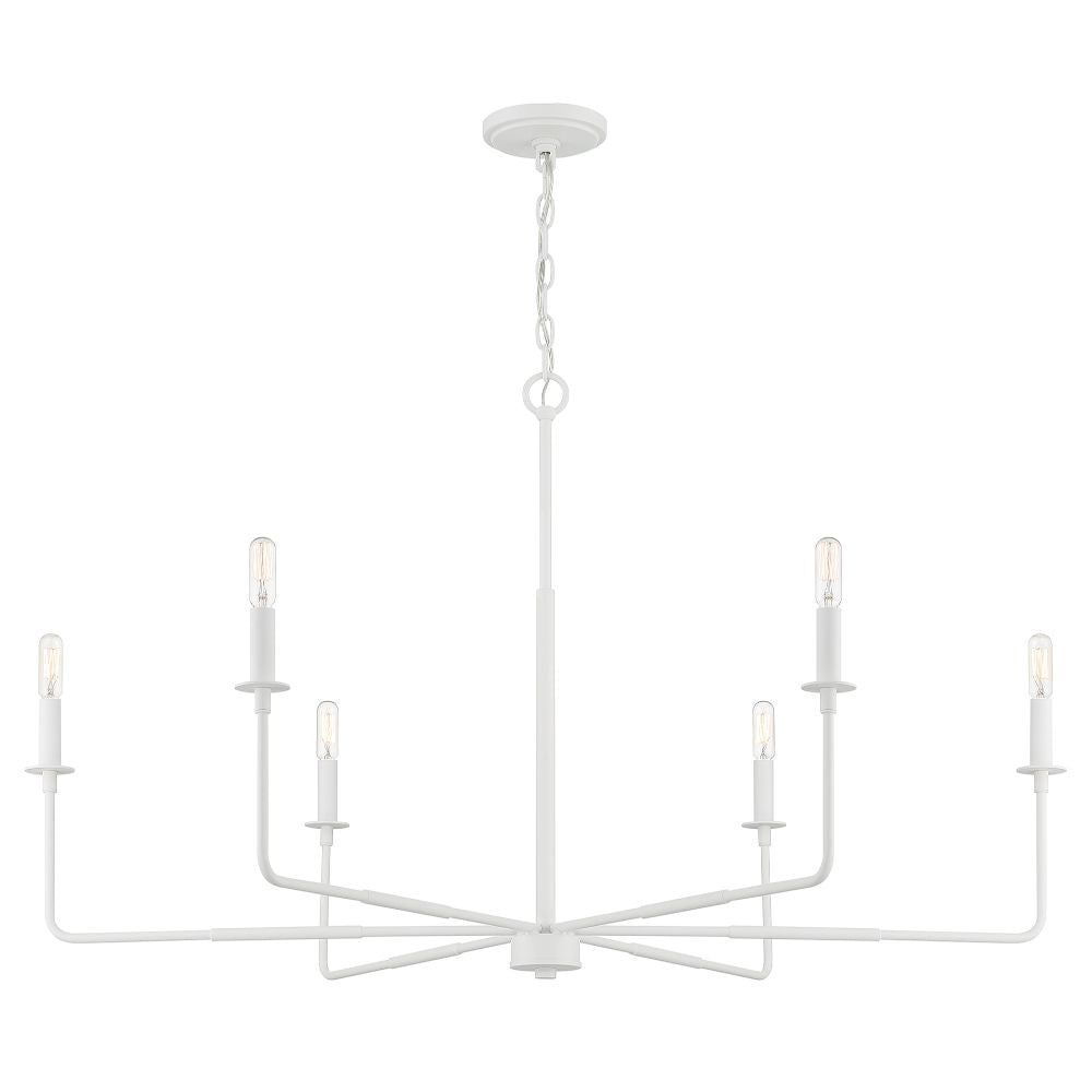 Savoy House Salerno 6-Light Chandelier in White Bisque 1-2221-6-83