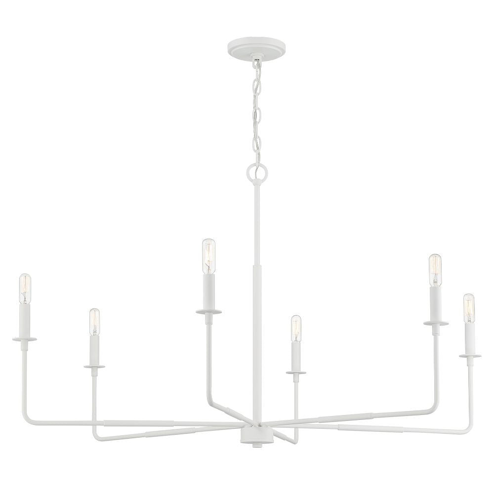 Savoy House Salerno 6-Light Chandelier in White Bisque 1-2221-6-83