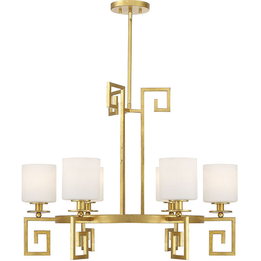 Savoy House Quatrain 6-Light Chandelier in True Gold 1-2304-6-260