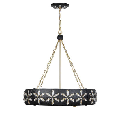 Savoy House Venice 6-Light Chandelier in Metropolis Black and Gold by Breegan Jane 1-2493-6-104