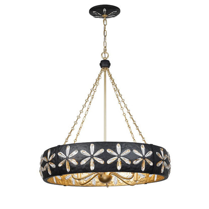 Savoy House Venice 6-Light Chandelier in Metropolis Black and Gold by Breegan Jane 1-2493-6-104