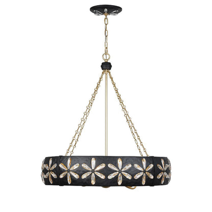 Savoy House Venice 6-Light Chandelier in Metropolis Black and Gold by Breegan Jane 1-2493-6-104