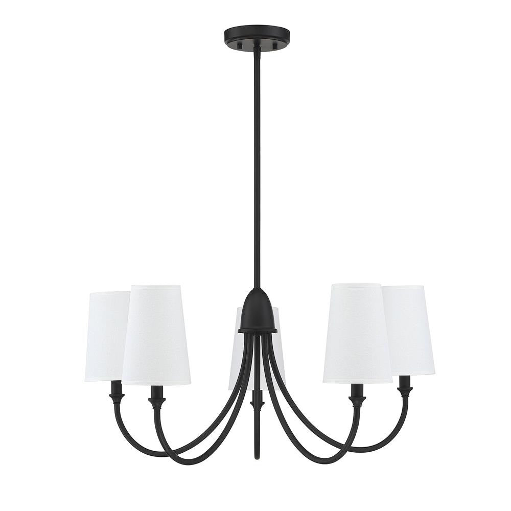 Savoy House Cameron 5-Light Chandelier in 
Matte Black 1-2540-5-89